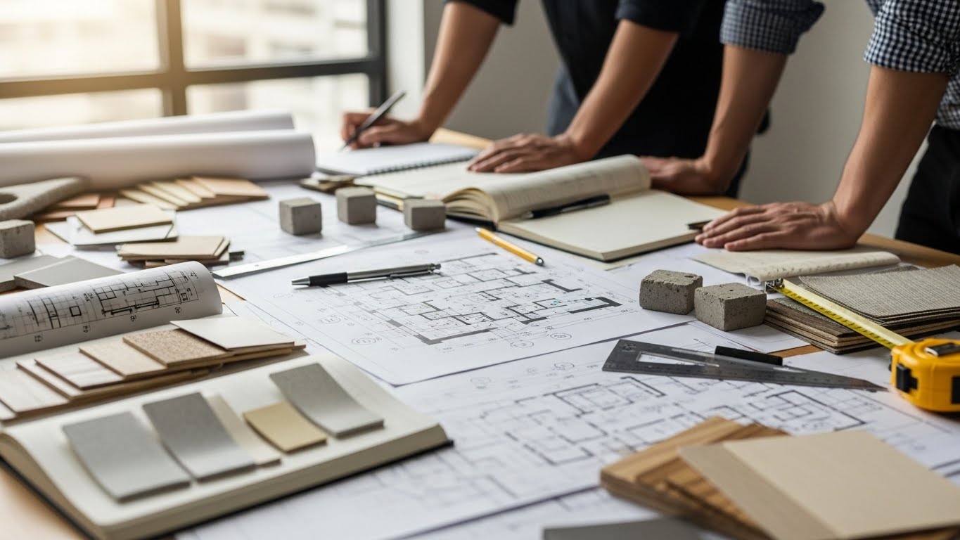 Equipe de escritório de arquitetura em Sorocaba trabalhando em projeto arquitetônico