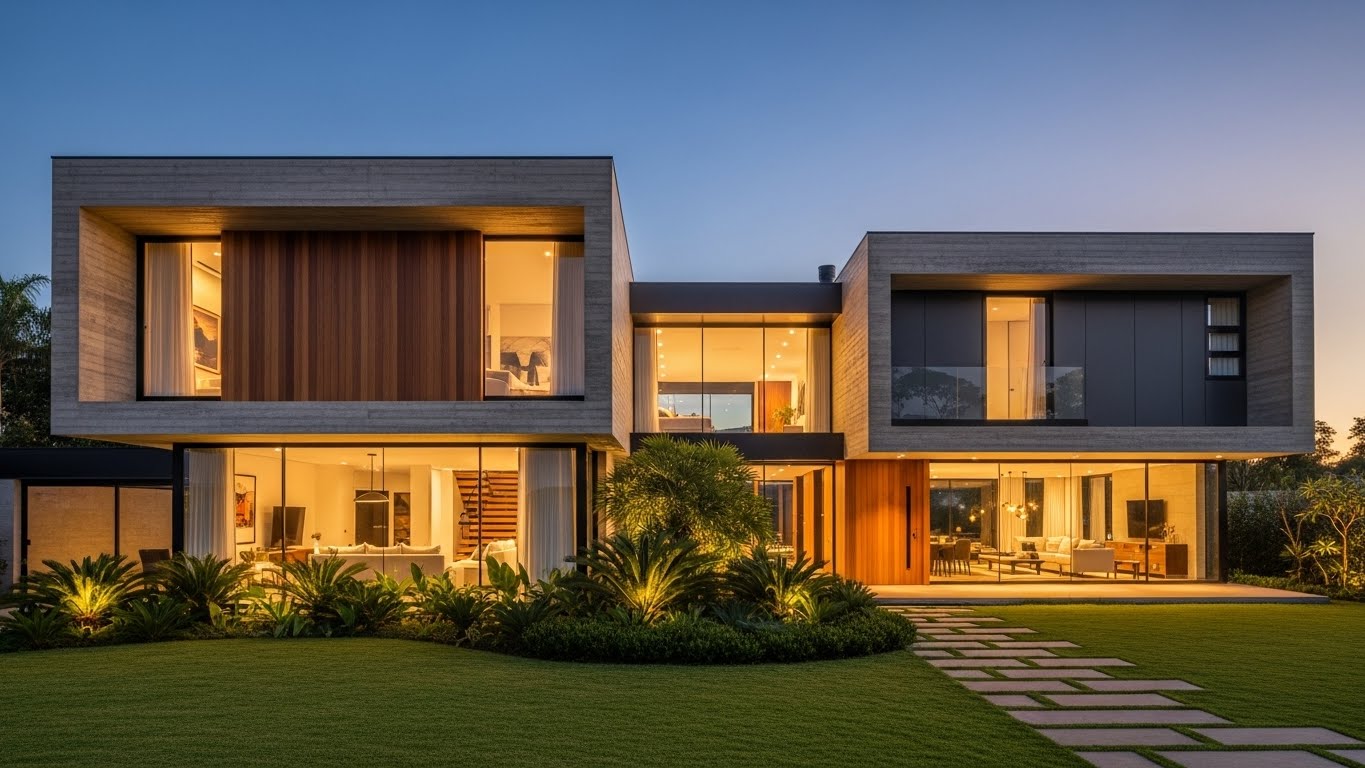 Projeto arquitetônico residencial moderno desenvolvido por escritório de arquitetura em Sorocaba