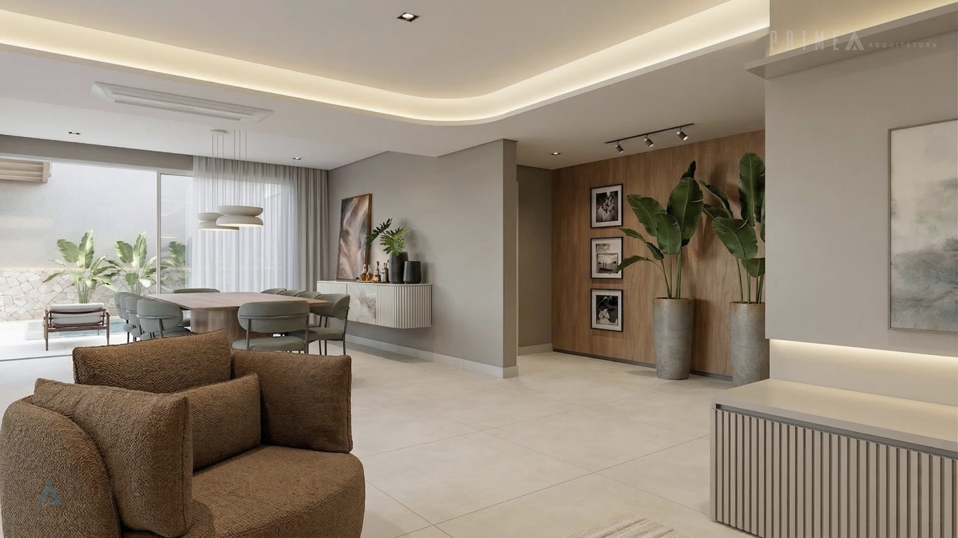 Projeto residencial Prime Arquitetura no Condomínio Jardim Esplendor em Indaiatuba — DRL House — Living Integrado 04