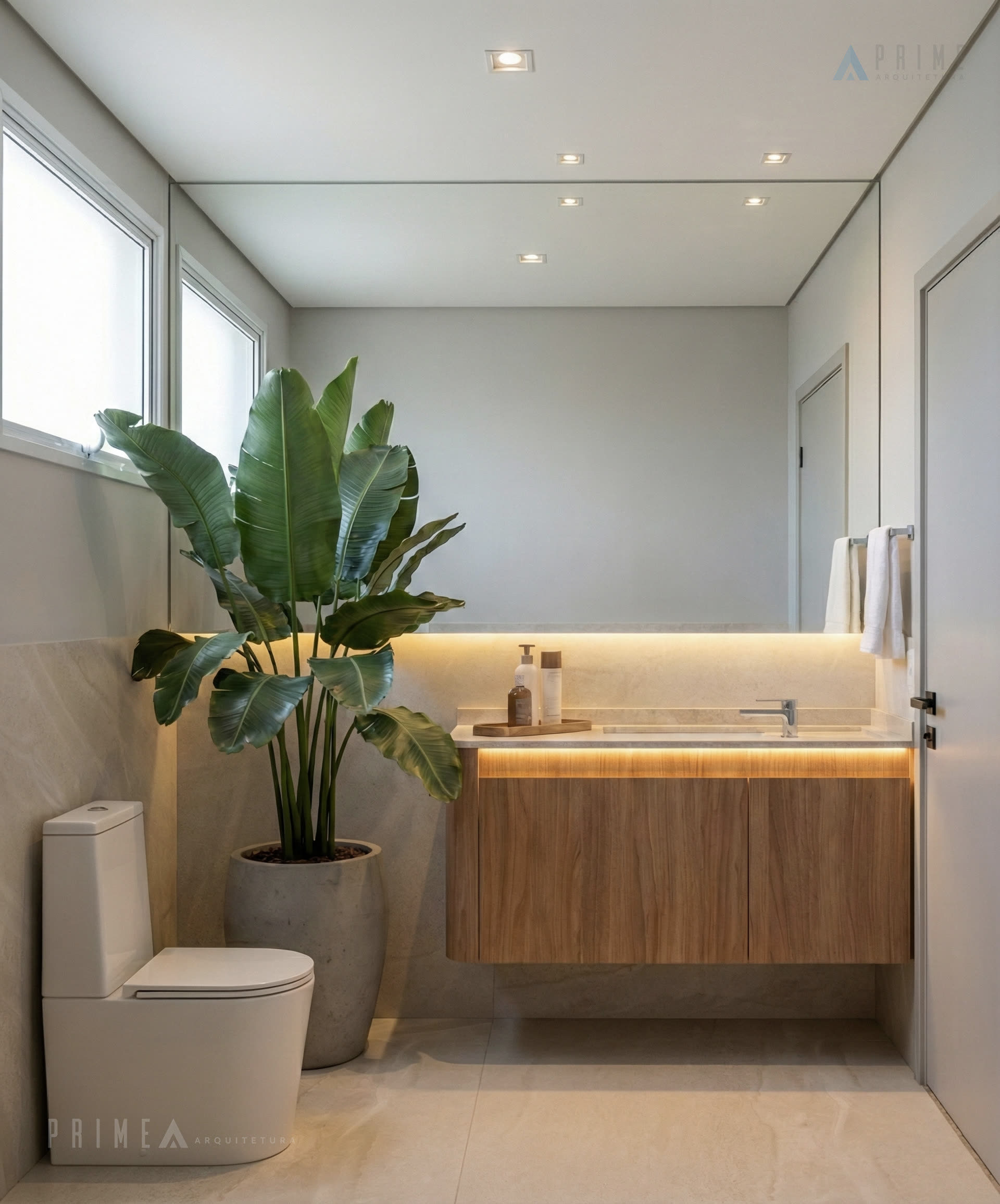 Projeto residencial Prime Arquitetura no Condomínio Jardim Esplendor em Indaiatuba — DRL House — Lavabo 01