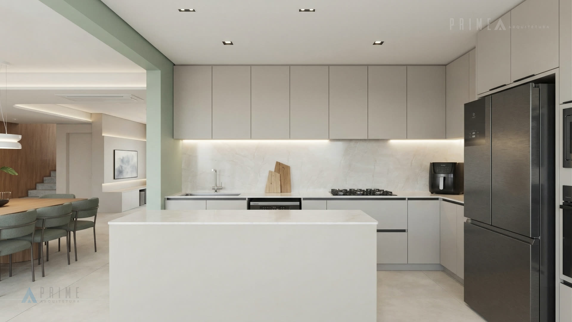 Projeto residencial Prime Arquitetura no Condomínio Jardim Esplendor em Indaiatuba — DRL House — Cozinha 02