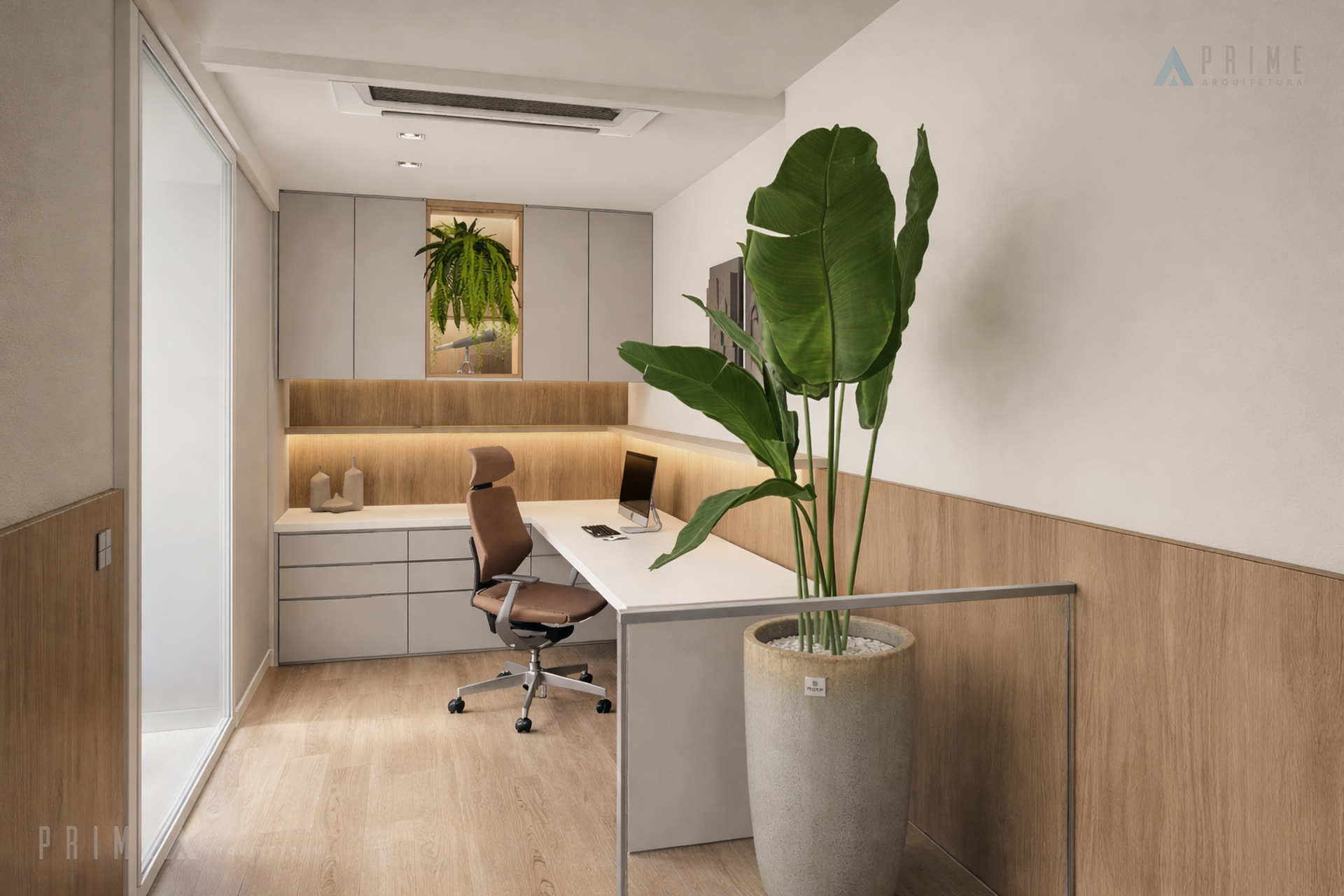 Projeto residencial Prime Arquitetura no Condomínio Jardim Esplendor em Indaiatuba — DRL House — Home Office 01