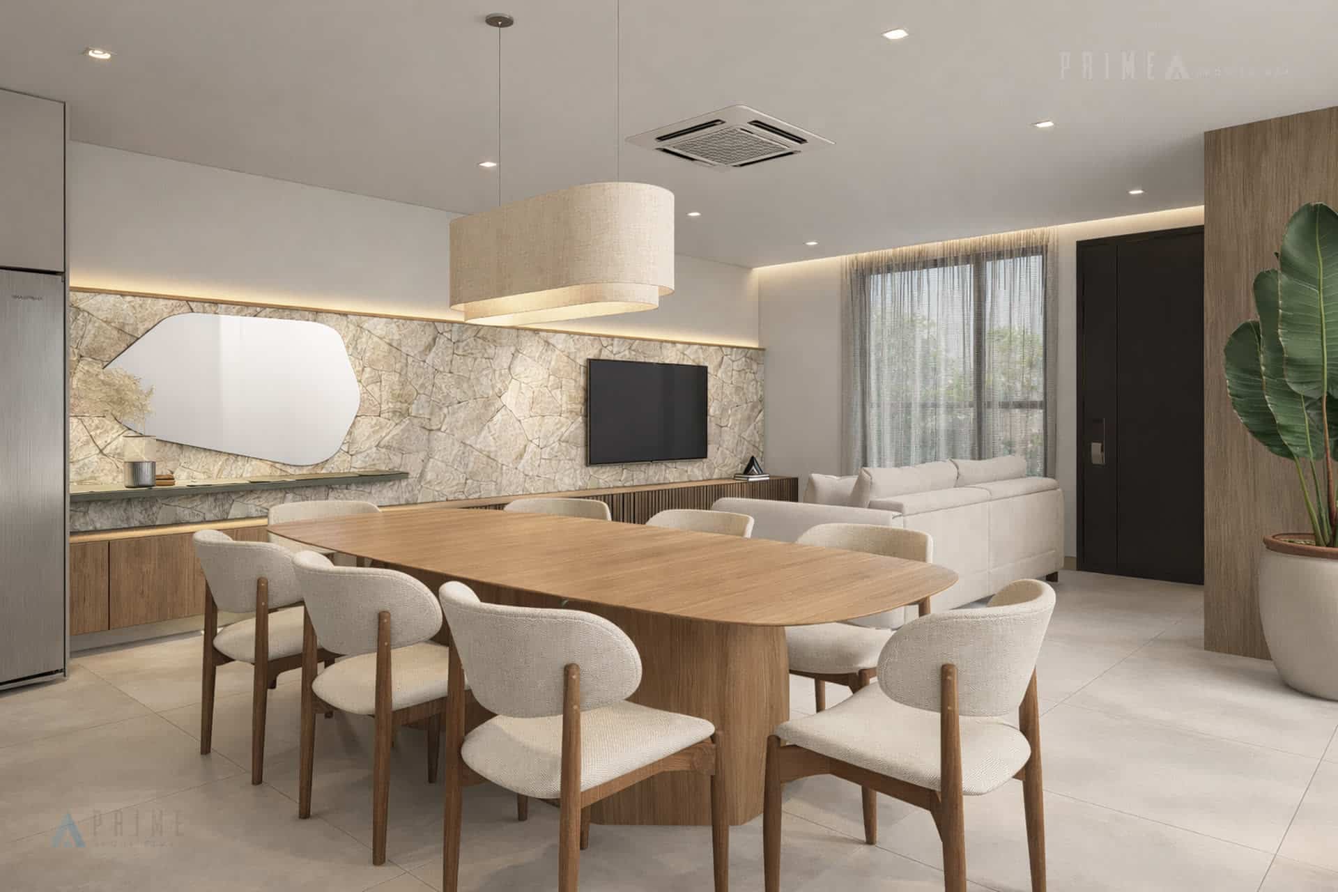 Projeto residencial Prime Arquitetura no Condomínio Bouganville em Sorocaba — DMC II House — Jantar 02
