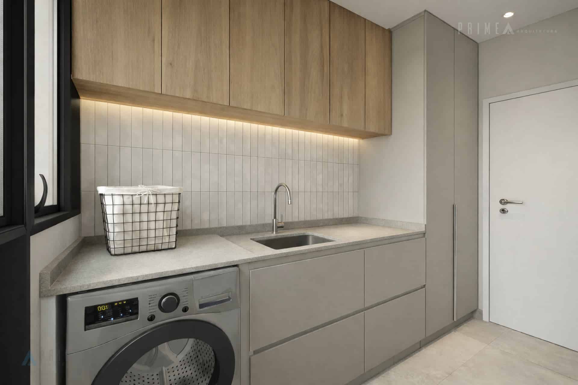 Projeto residencial Prime Arquitetura no Condomínio Bouganville em Sorocaba — DMC II House — Lavanderia 01