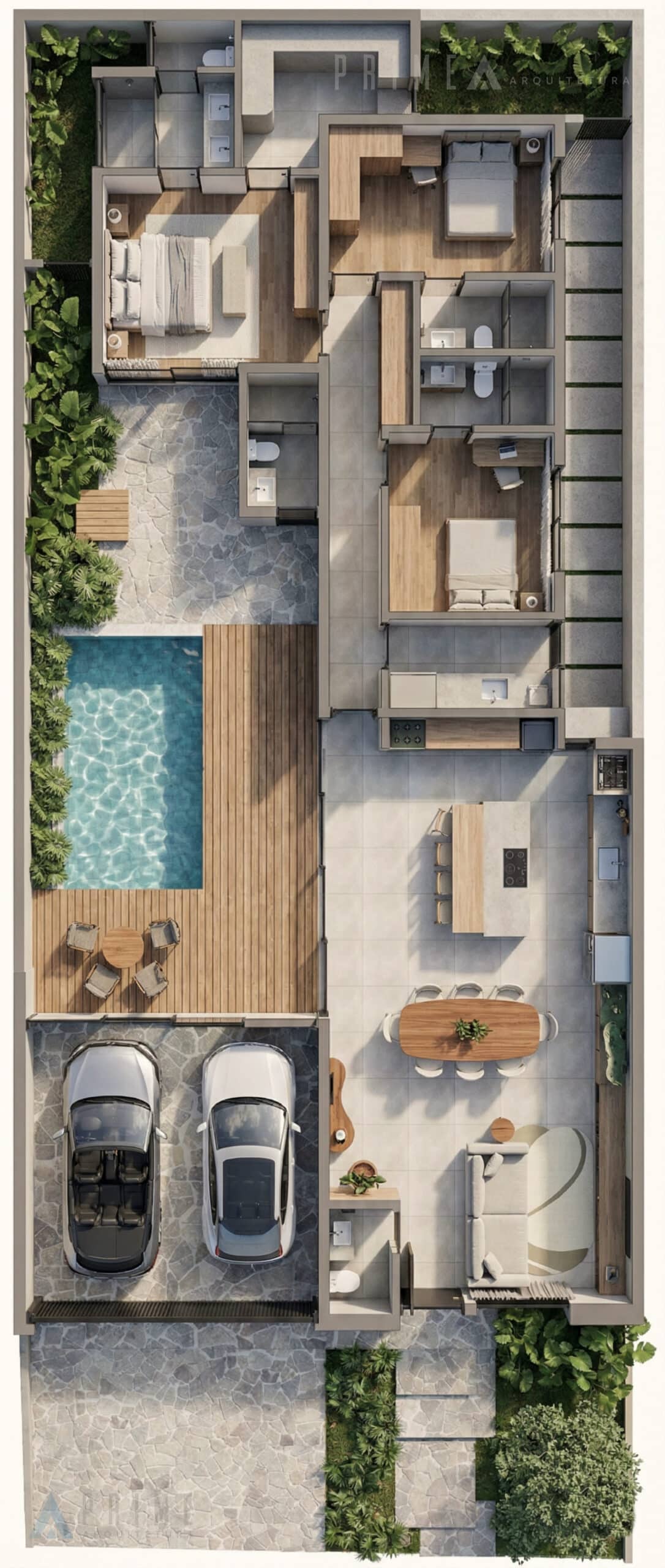 Sorocaba Bouganville DMC II House Planta 01 — projeto Prime Arquitetura em Sorocaba e região